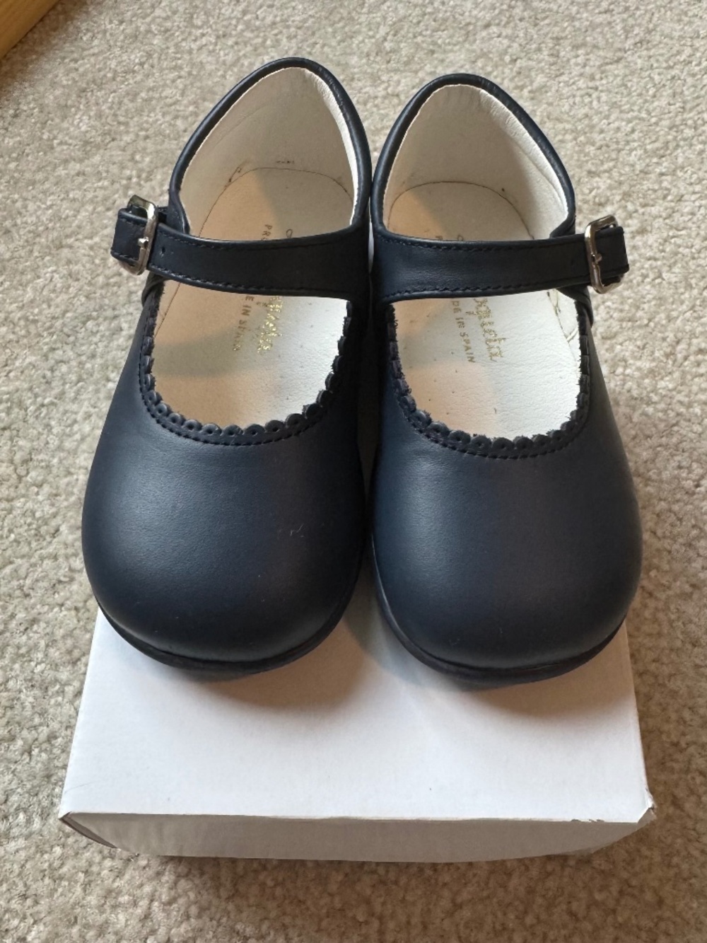 La Coqueta Navy Leather Mary Jane- Todder US 7/ EU 23